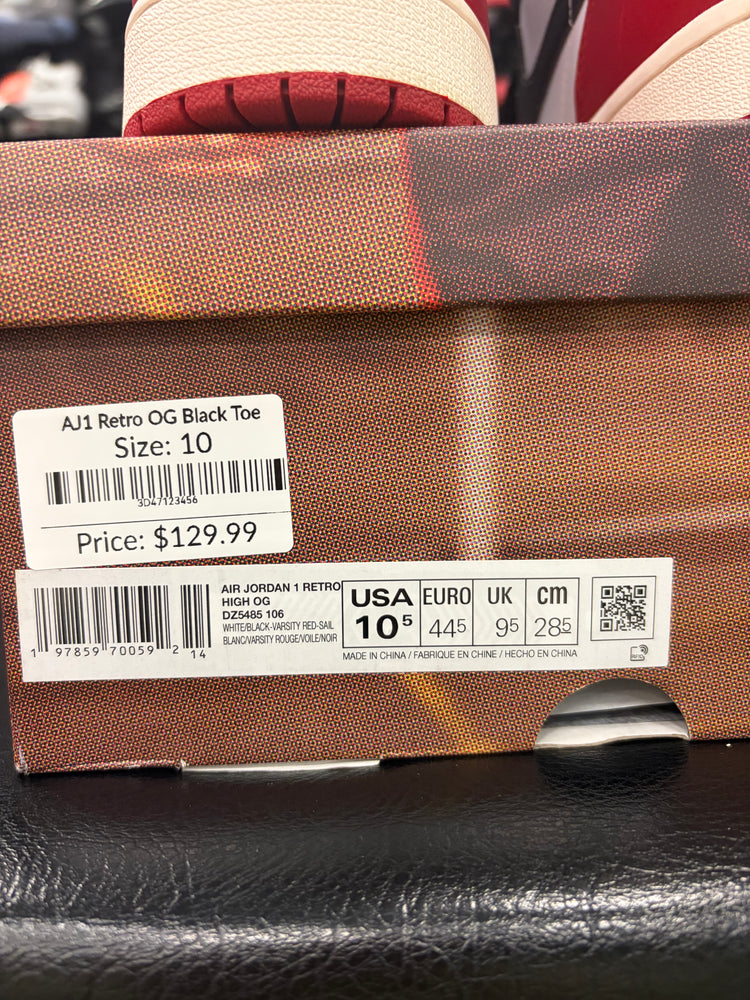 Air Jordan 1 OG Black Toe - Visual Streetwear